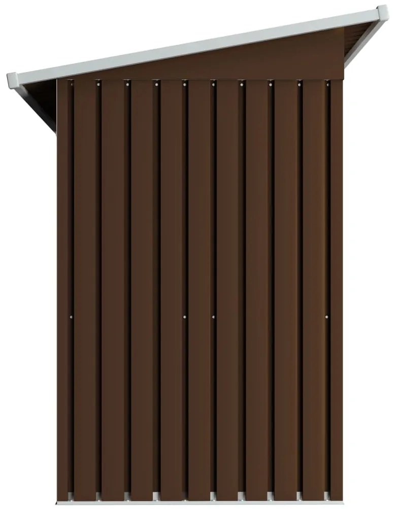 vidaXL Αποθήκη Κήπου Καφέ 194 x 121 x 181 εκ. Ατσάλινη