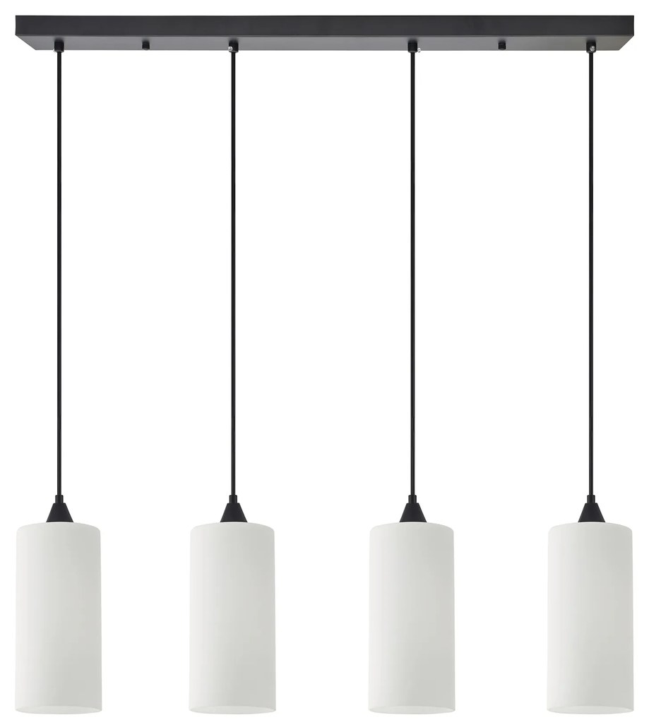 SE21-BL-4-4BL-GL3 ADEPT TUBE Pendant White Glass+