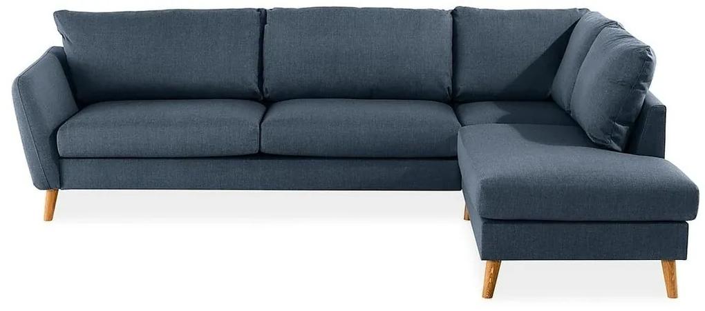 Γωνιακός Καναπές Scandinavian Choice P108, Μπλε, Καφέ, 278x196x89cm, 150 kg, Πόδια: Ξύλο | Epipla1.gr