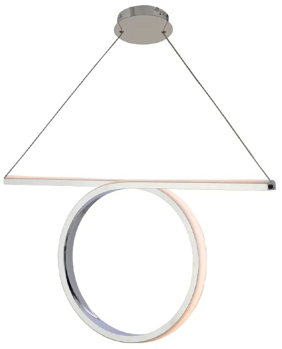 Φωτιστικό Οροφής LED Aca Zero HM98LEDP64CH Chrome