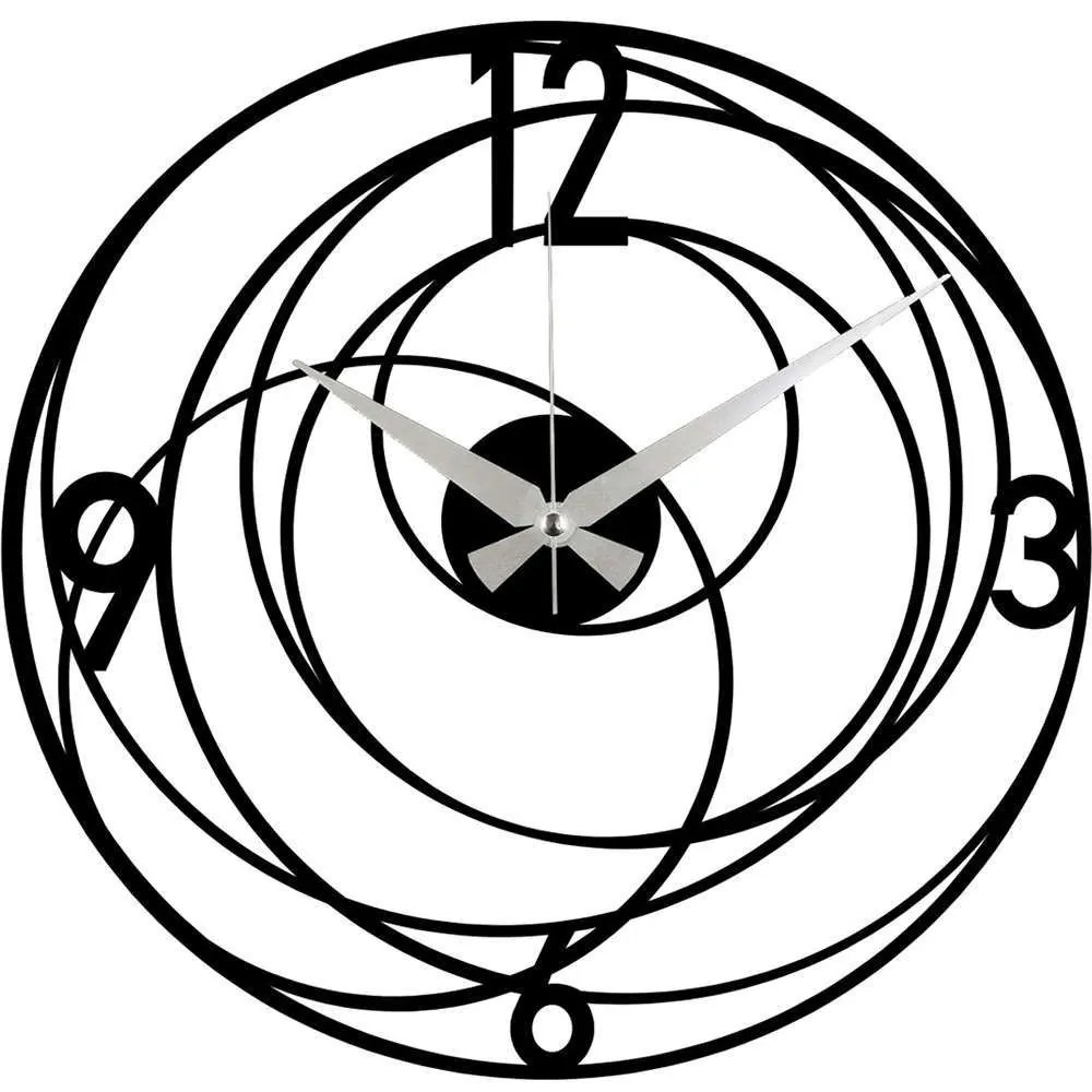Ρολόι Τοίχου Enzoclock 279ENZ1427 Φ48cm Black Wallity Metal