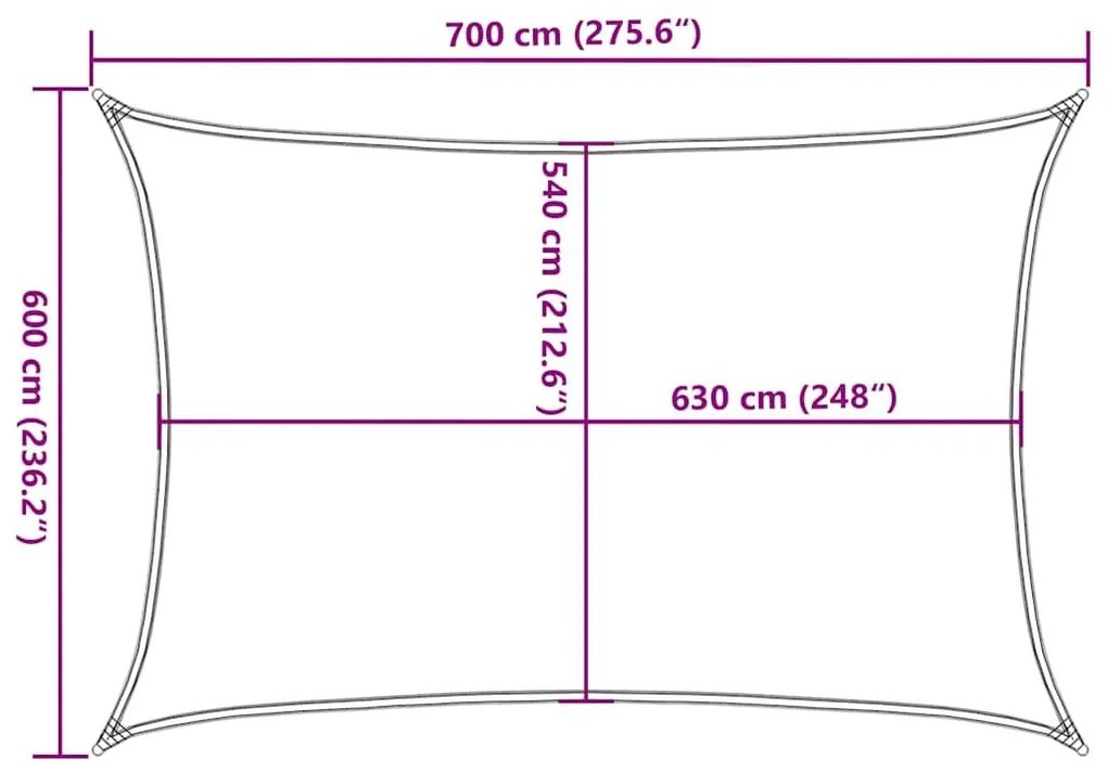 Πανί Σκίασης Ανοιχτό Πράσινο 6 x 7 μ. από HDPE 160 γρ./μ² - Πράσινο