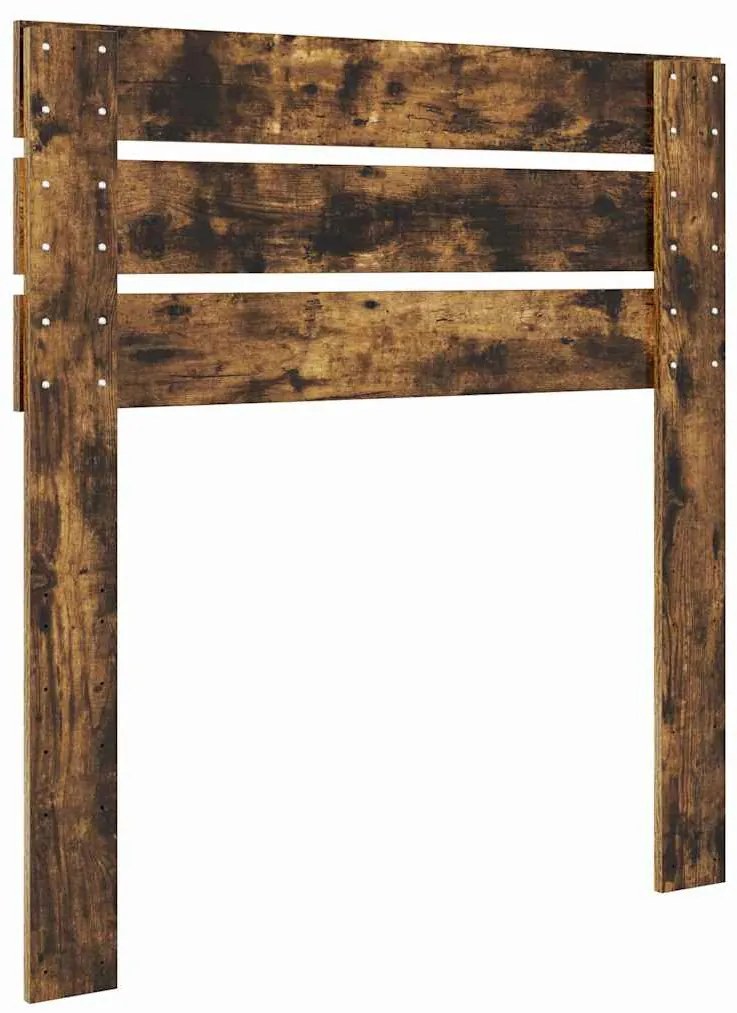 vidaXL Κεφαλάρι με κεφαλάρι Καπνιστό Δρύς 90 cm Επεξεργασμένο ξύλο