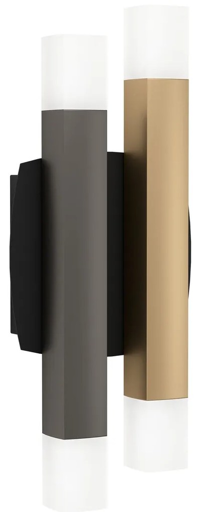Φωτιστικό Επίτοιχο Eglo 390223 ESTANTERIOS Μαύρο Ματ (Black Mat)|Γκρι (Grey)|Καφέ (Brown) 3000K