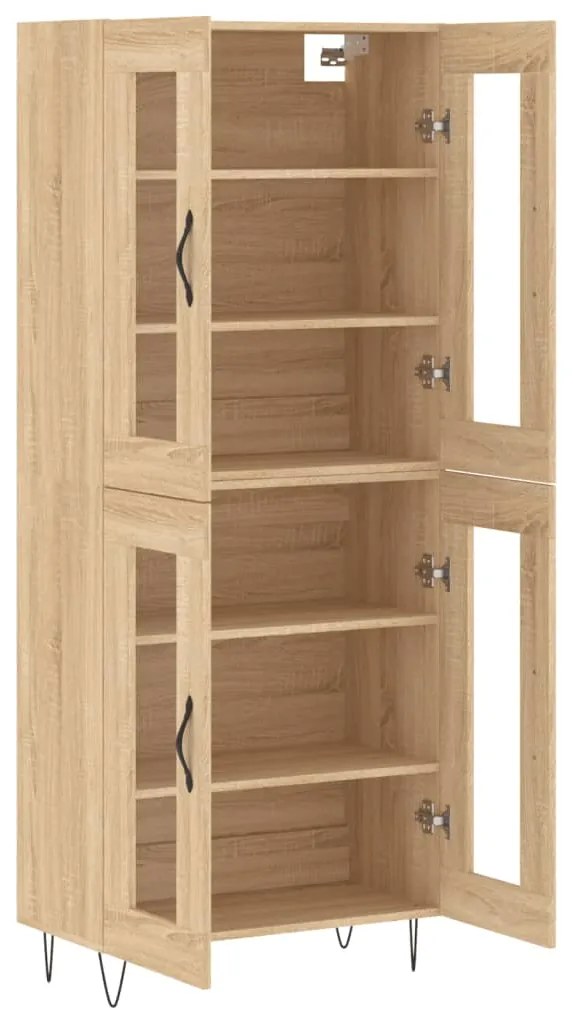 vidaXL Ντουλάπι Sonoma δρυς 69,5 x 34 x 180 εκ. από Επεξεργασμένο Ξύλο