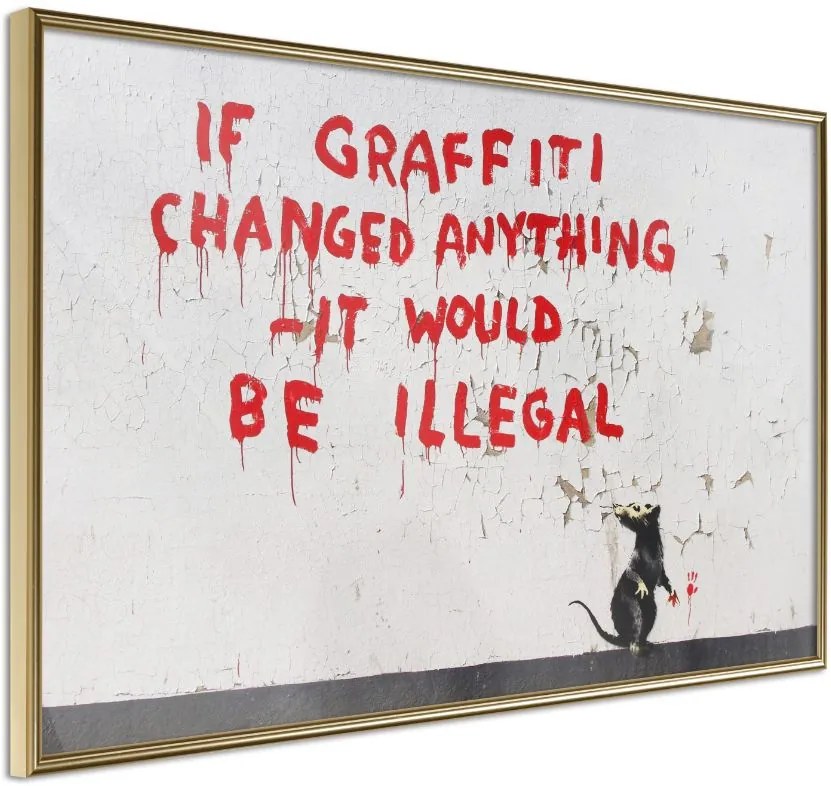 Αφίσα - Banksy: If Graffiti Changed Anything - 45x30 - Χρυσό - Χωρίς πασπαρτού