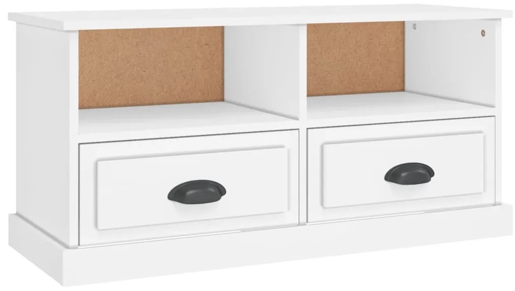 vidaXL Έπιπλο Τηλεόρασης Λευκό 93 x 35,5 x 45 εκ. Επεξεργασμένο Ξύλο