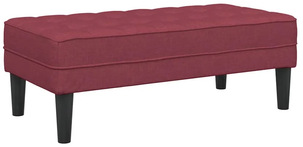 vidaXL παγκάκι με μαξιλάρι Κόκκινο 113 x 57 x 39 εκ. ύφασμα