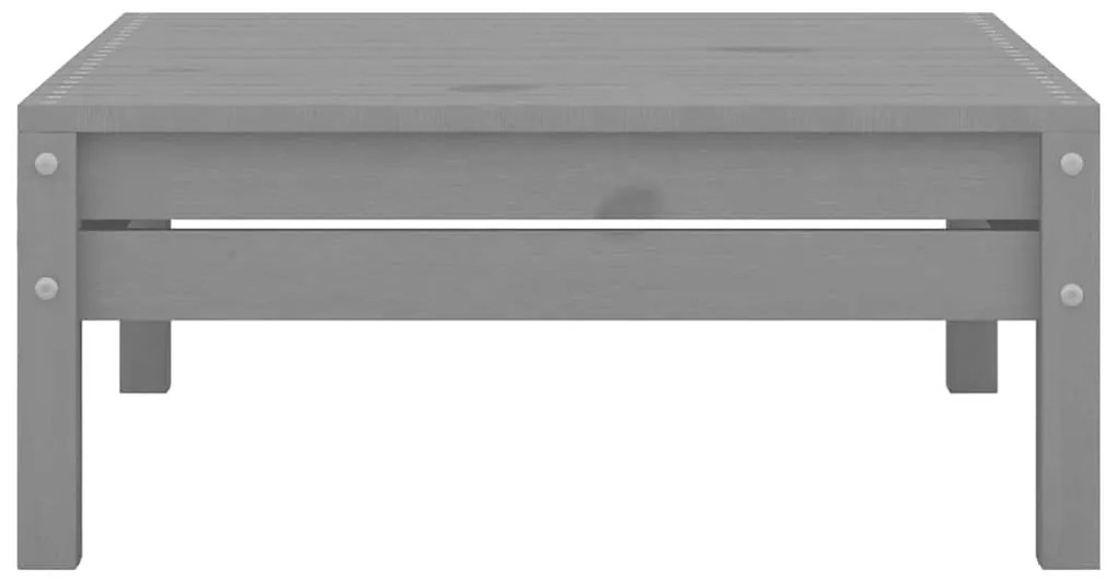 vidaXL Υποπόδιο Κήπου Γκρι από Μασίφ Ξύλο Πεύκου