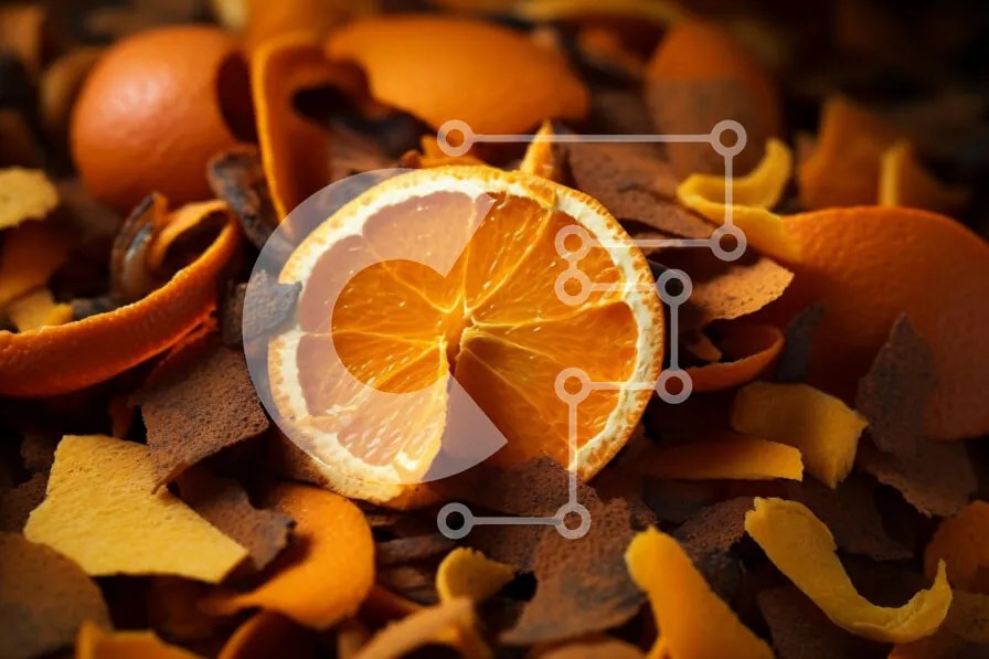 Σετ των 2 Intra Συλλεκτικό Ξύλινο Παζλ Plywood  4mm - Φλούδες και φέτες πορτοκαλιού Σε Ξύλινο Κουτί - Διαστάσεις: 10x10 cm – 25 κομμάτια