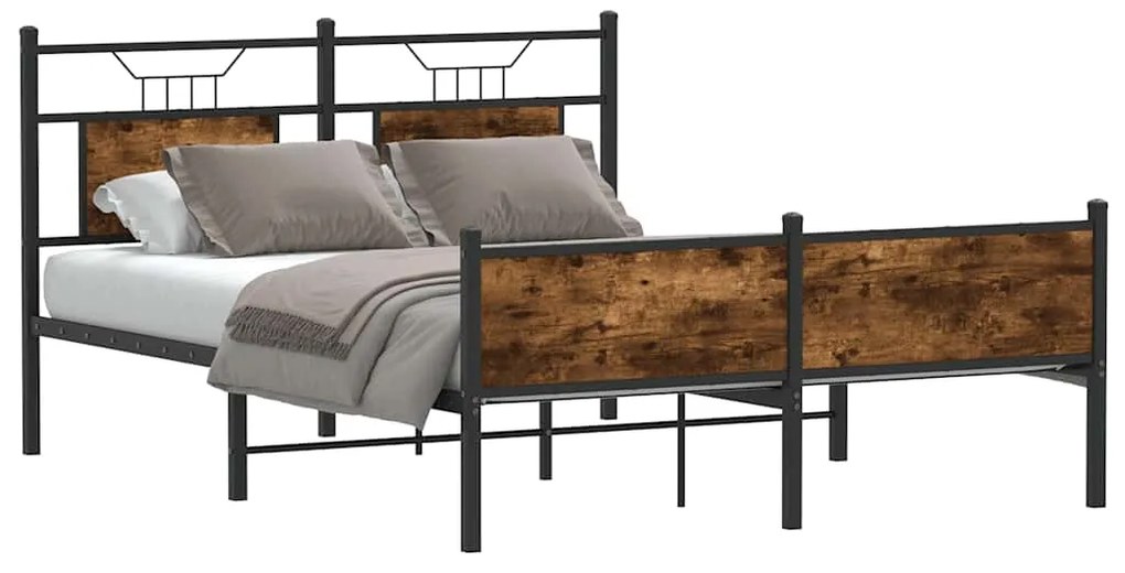 Πλαίσιο Κρεβατιού Χωρ. Στρώμα Καπνιστή Δρυς 140x200εκ. Επ. Ξύλο