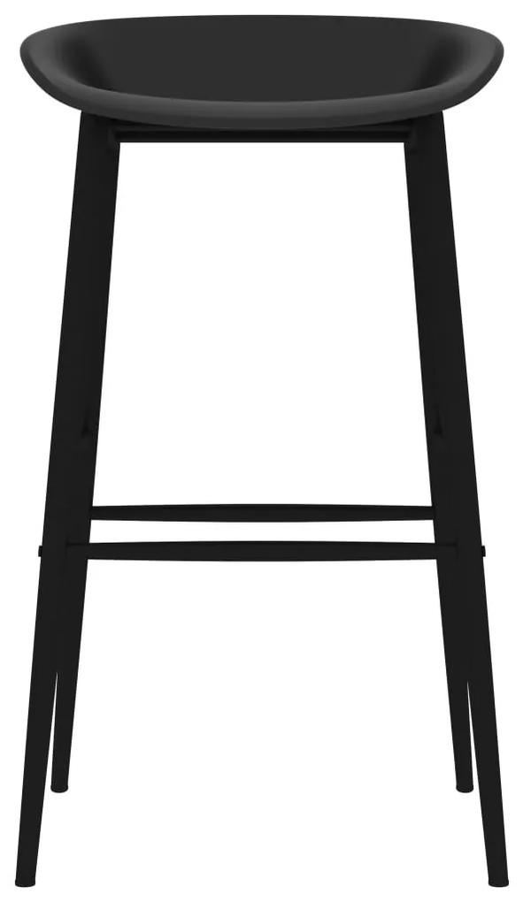 Καρέκλες Μπαρ 4 τεμ. Μαύρες - Μαύρο