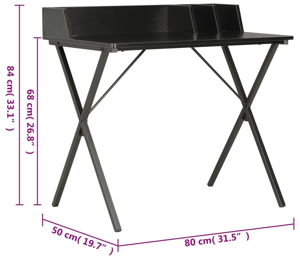 ΓΡΑΦΕΙΟ ΜΑΥΡΟ 80 X 50 X 84 ΕΚ. 20276