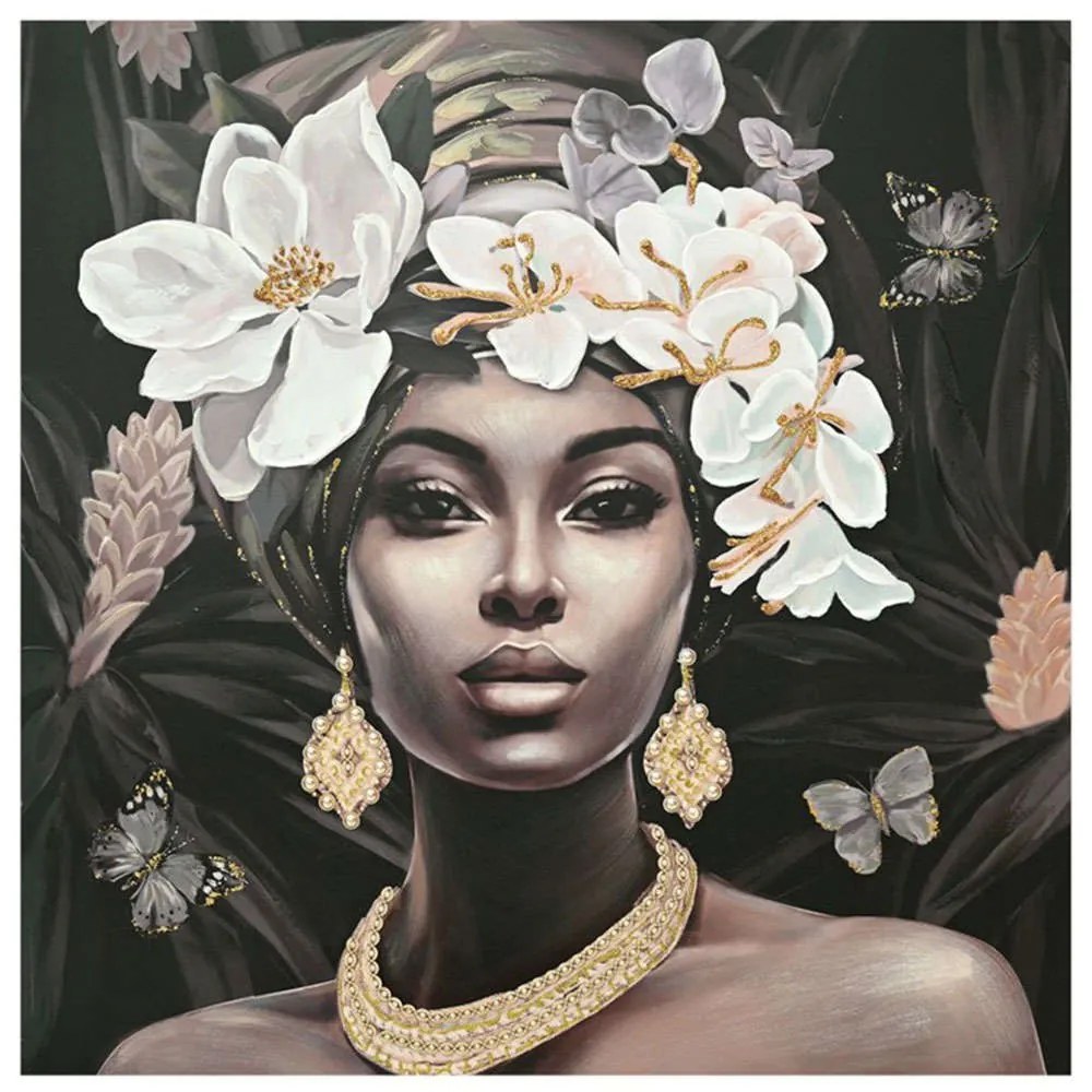 Πίνακας Καμβάς Beauty 296-000004 100x3x100cm Multi Inart Square Καμβάς