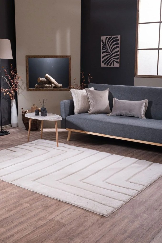 Χαλί Floor 02 Μακρόστενο Ecru Teoran 160X230cm