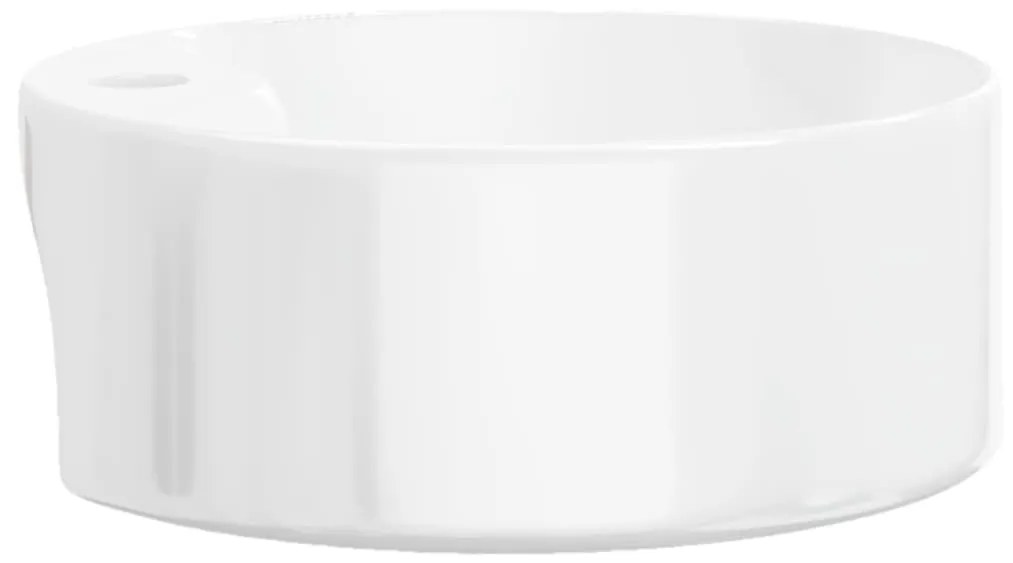 vidaXL Νιπτήρας Στρογγυλός Λευκός 40 x 14,5 εκ. Κεραμικός