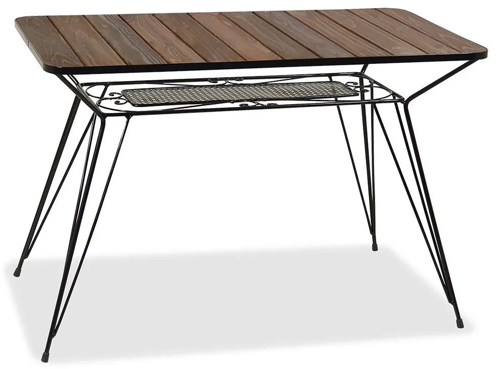Τραπέζι Παραλ/μο Με Ξύλο 223950 160x90x73cm Natural-Black