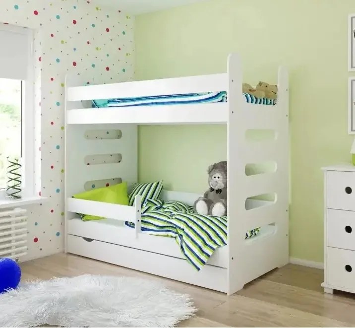 Κουκέτα Mati  με  Συρτάρι  Αποθήκευσης  White  80x180cm  BC50011 BabyCute (Δώρο τα Στρώματα)