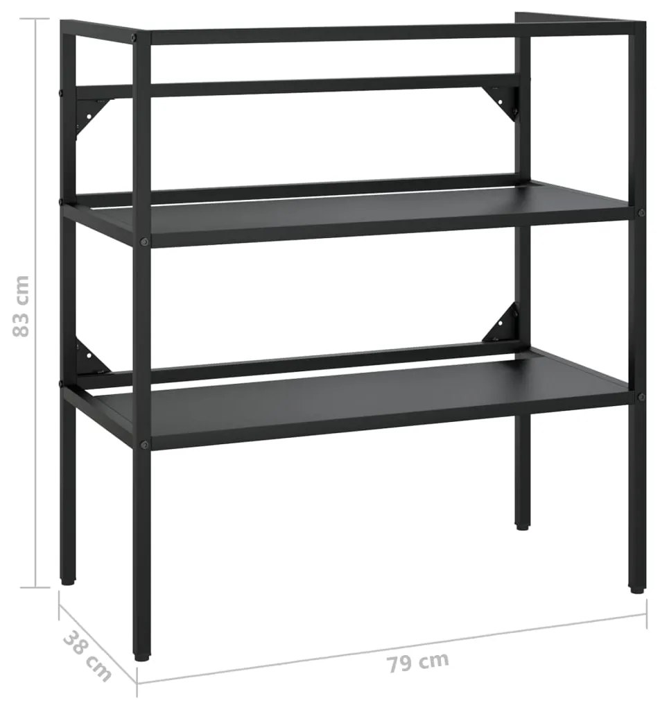 ΈΠΙΠΛΟ ΜΠΑΝΙΟΥ ΜΑΥΡΟ 79 X 38 X 83 ΕΚ. ΣΙΔΕΡΕΝΙΟ 338489