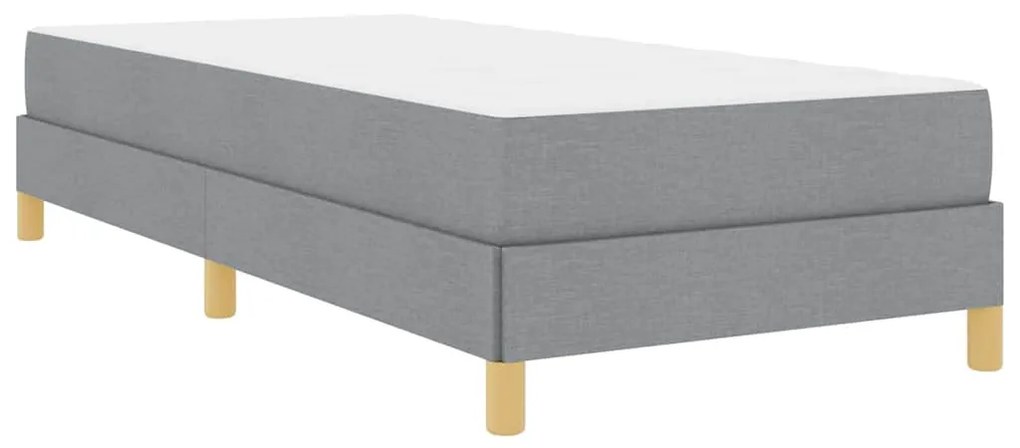 vidaXL Κρεβάτι με ελατήρια Ανοιχτό γκρι, Καφέ 90 x 200 cm