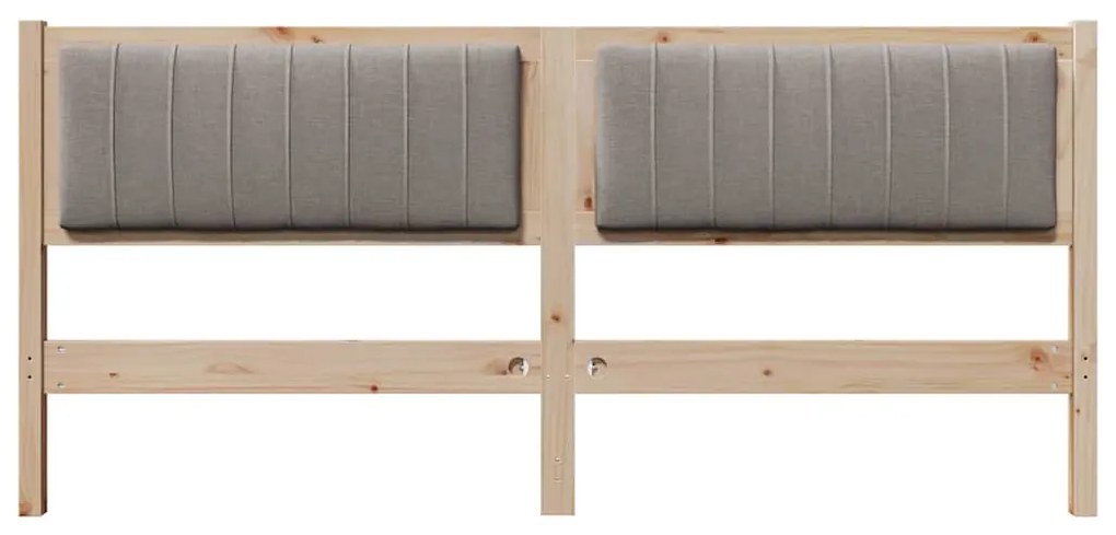 vidaXL Ταπετσαρισμένο κεφαλάρι Καφέ 180 cm Στερεά ξυλεία πεύκου