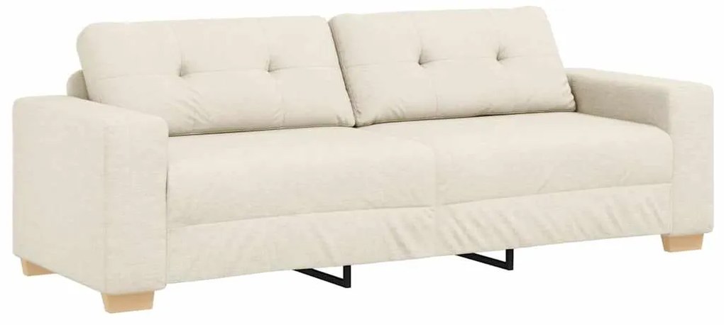 vidaXL Καναπές με μαξιλάρι με μαξιλάρι Μπεζ 220 x 78 x 84 εκ. Λινό