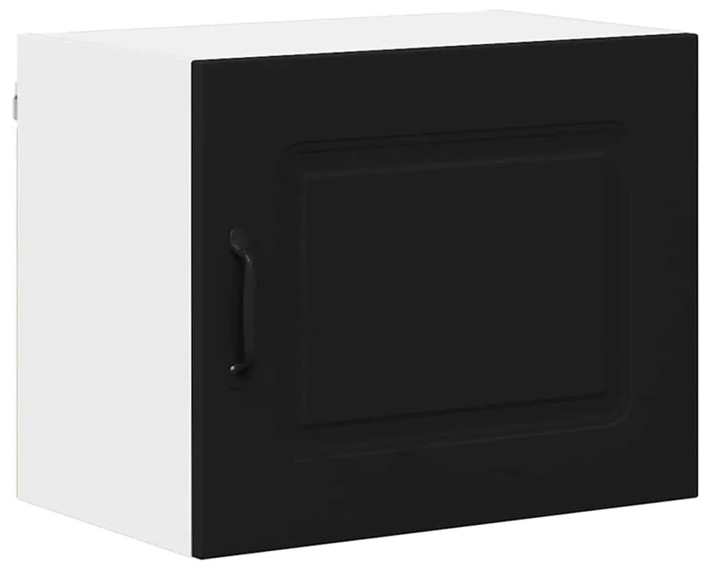 vidaXL Κρεμαστό ντουλάπι κουζίνας με ράφι Μαύρο 50 x 31 x 40 εκ.