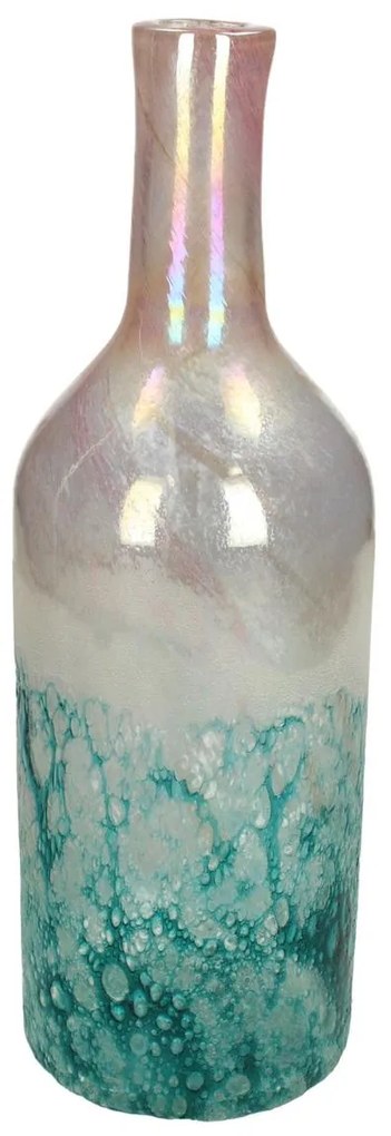 Βάζο ArteLibre Τιρκουάζ Γυαλί 12x12x36cm-05152244