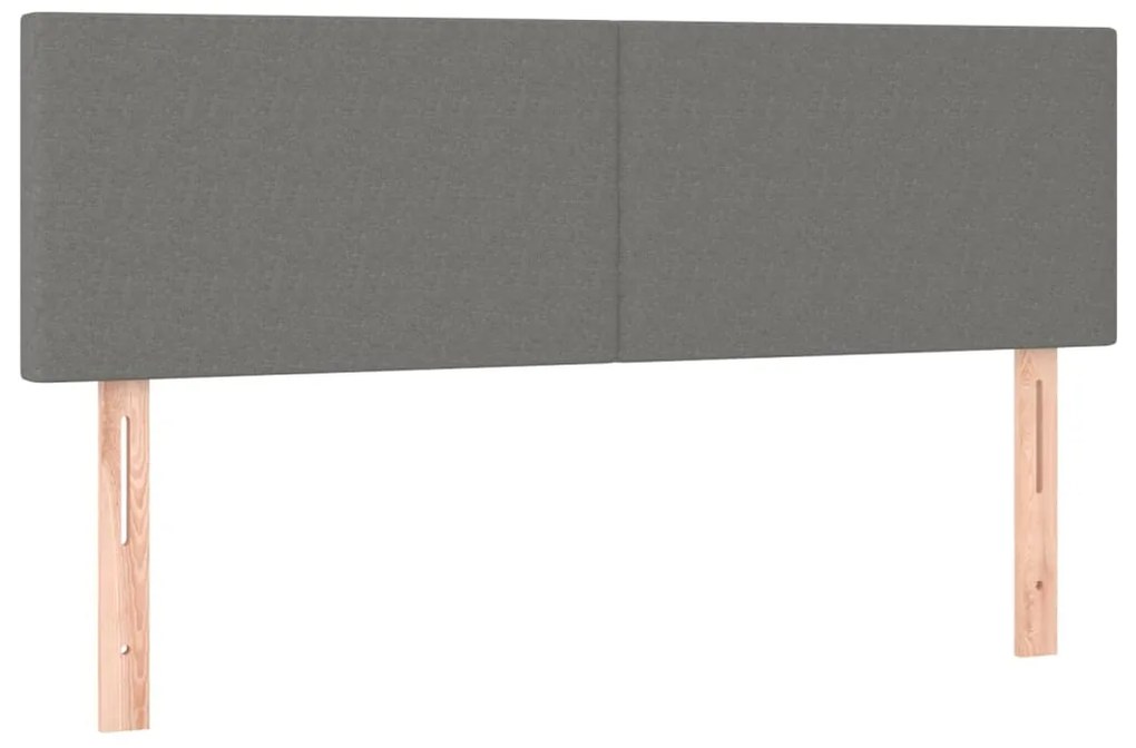 vidaXL Κεφαλάρια Κρεβατιού 2 τεμ. Σκ. Γκρι 72x5x78/88 εκ. Υφασμάτινα