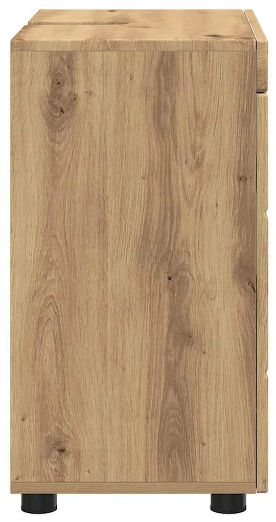 vidaXL Ντουλάπα νιπτήρα μπάνιου με πόρτα artisan δρυς 60 x 34 x 63 εκ