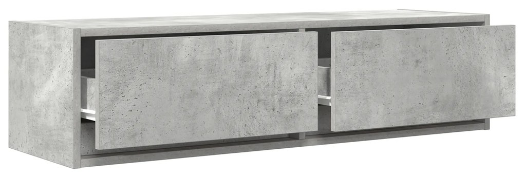vidaXL Κομμάτι Τηλεόρασης Γκρι Σκυρόδεμα 100x31x25,5 εκ Επεξεργασμένο Ξύλο