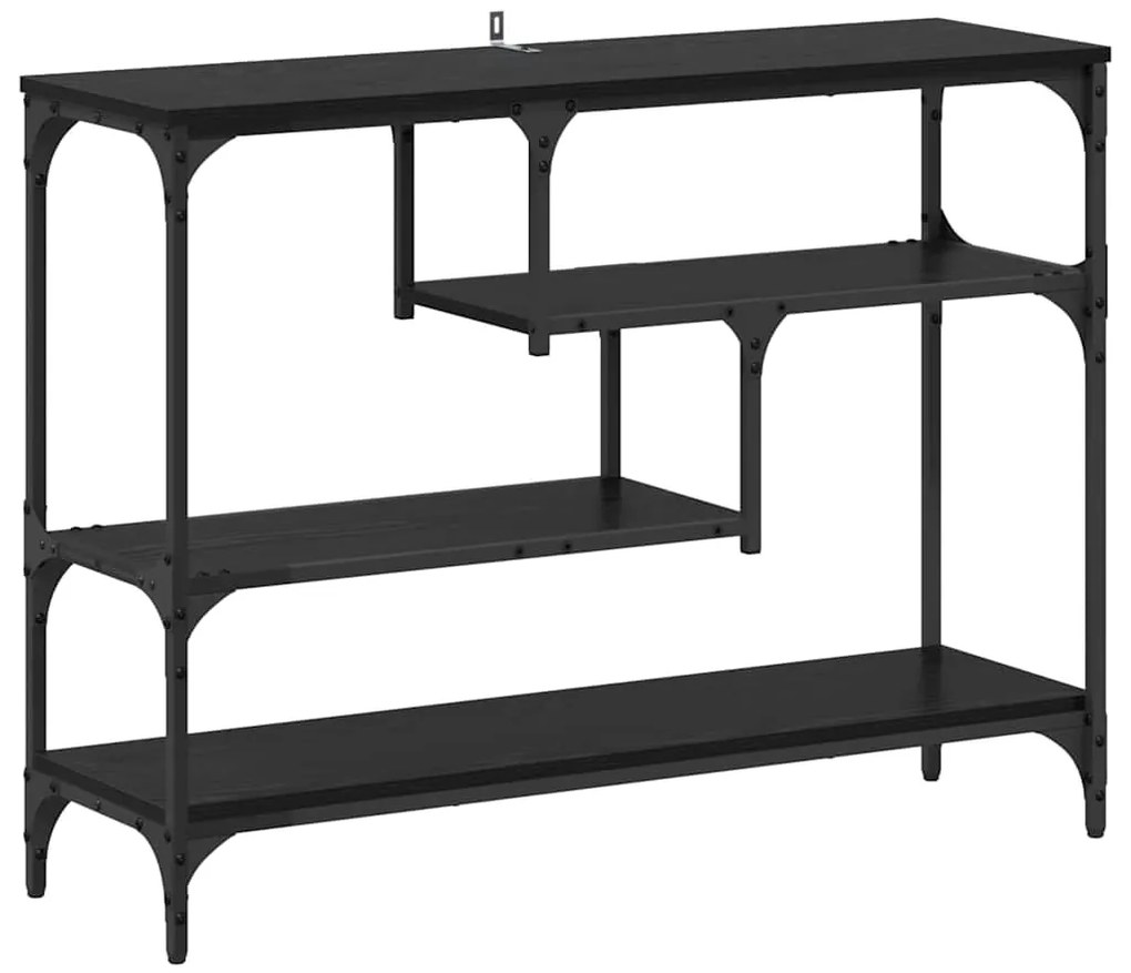 vidaXL Τραπέζι κονσόλας Μαύρη δρυς 100 x 30 x 75 εκ Επεξεργασμένο ξύλο