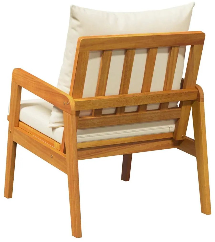 vidaXL Καρέκλα Κήπου με μαξιλάρι 2 pcs Καφέ Μασίφ ξύλο ακακίας