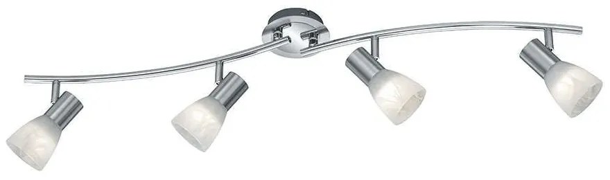 Φωτιστικό Οροφής-Σποτ Led Levisto 4x400Lm 88x19x11cm Nickel Mat 871010407 Trio Lighting Metal, Glass