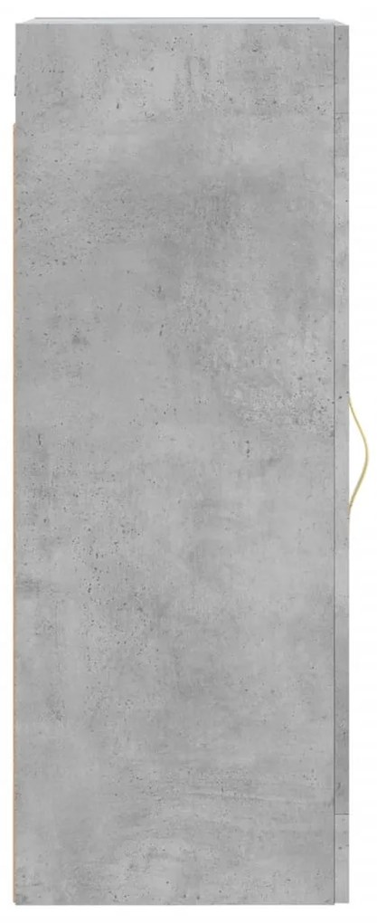 vidaXL Ντουλάπι Τοίχου Γκρι Σκυροδέματος 34,5x34x90 εκ. Επεξεργ. Ξύλο
