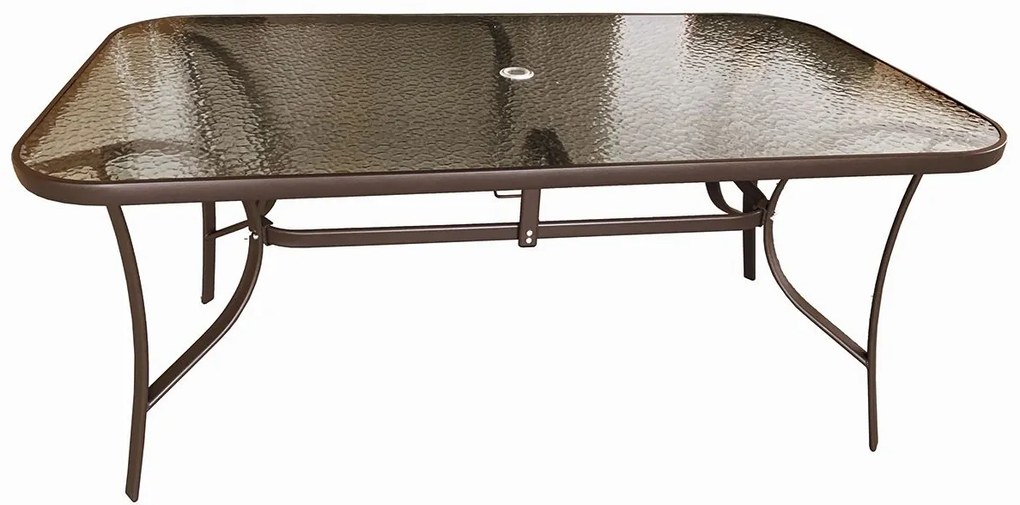 Τραπέζι Μεταλλικό ArteLibre Selena Καφέ 160x90x72cm-14470003