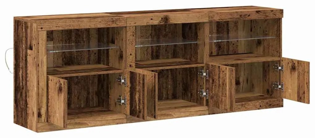 vidaXL Πλαϊνό γραφείο Παλαιό ξύλο 181.5 x 37 x 67 εκ.