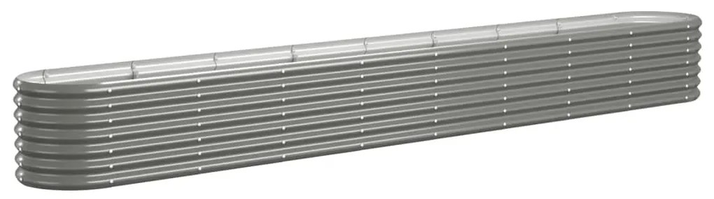 vidaXL Ζαρντινιέρα Γκρι 332x40x36 εκ. Γαλβανισμένος χάλυβας