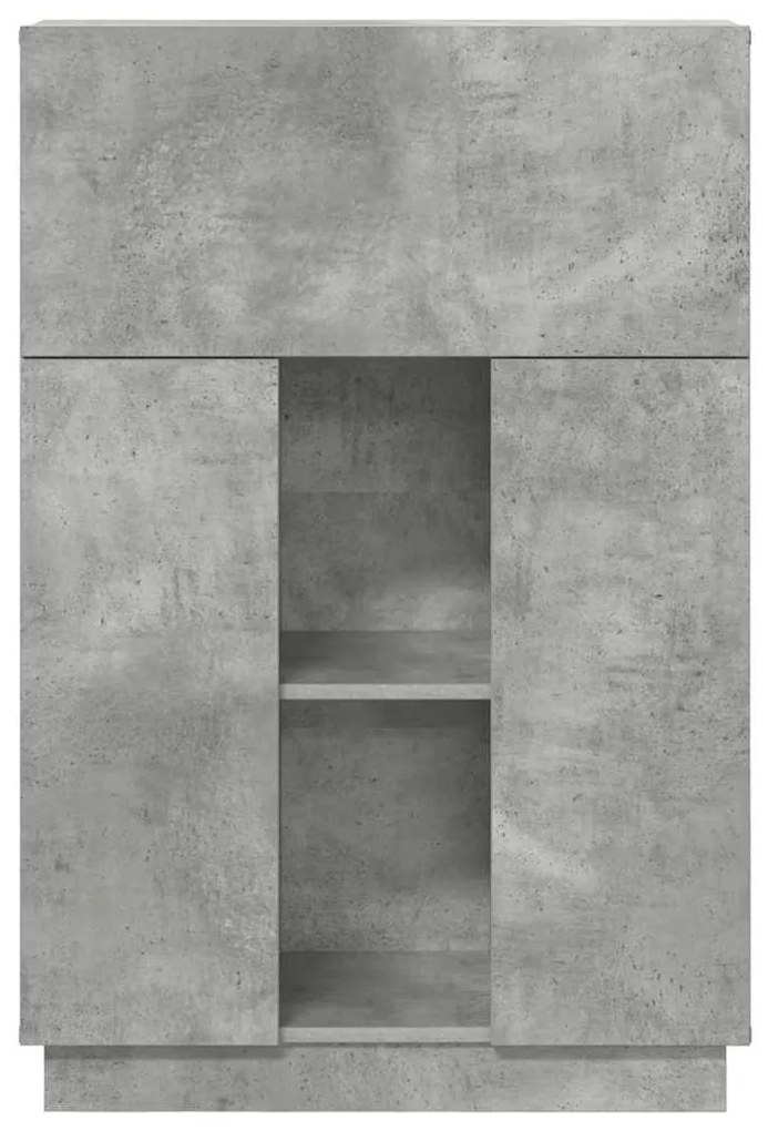 vidaXL Γραφείο με ράφι με πόρτα Σκυρόδεμα Γκρι 71.5 x 31.5 x 106.5 εκ