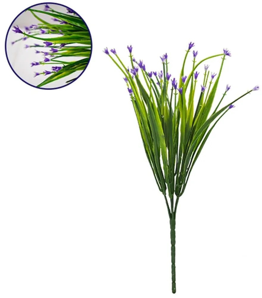 Τεχνητό Λουλούδι - Κλαδί Aphyllanthes 09079 17x30cm Green-Purple Globostar Plastic