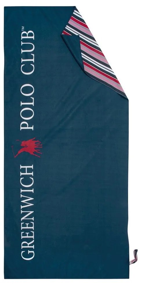 Πετσέτα Θαλάσσης 3872 Blue-Red-White Greenwich Polo Club Θαλάσσης 80x170cm Microfiber