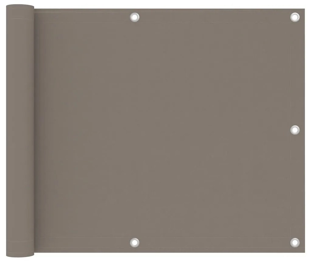 Διαχωριστικό Βεράντας Taupe 75 x 500 εκ. Ύφασμα Oxford - Μπεζ-Γκρι