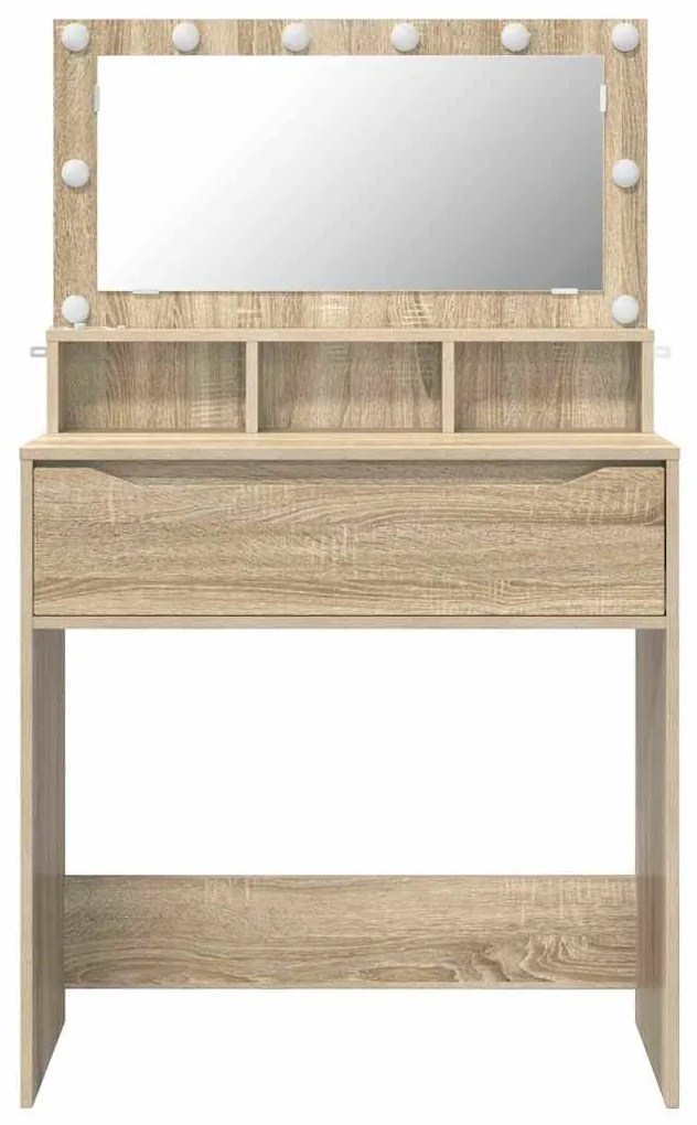 vidaXL Τραπέζια Ντυσίματος Κρεβατοκάμαρας με συρτάρι Δρύς Sonoma