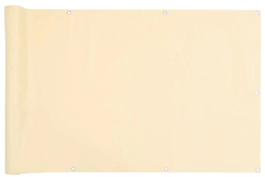 vidaXL Περίφραξη Μπαλκονιού Προστατευτική Κρεμ 600x120 εκ. από PVC