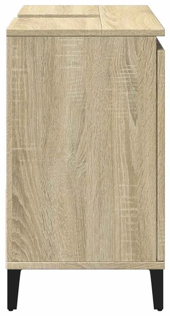 vidaXL Ντουλάπι Μπάνιου Sonoma Δρυς 65x33x60 εκ. Επεξεργασμένο Ξύλο