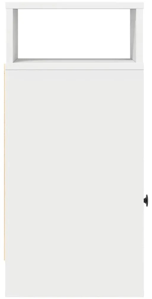vidaXL Κομοδίνα 2 τεμάχια με συρτάρι Λευκό 25x31x66 cm