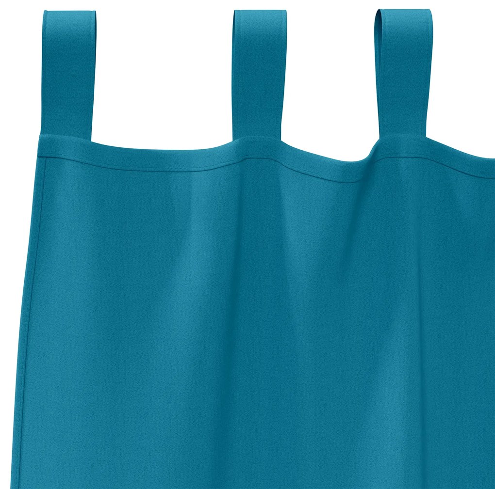 vidaXL Κουρτίνες με κουρτίνες 2 pcs Τιρκουάζ 245 x 140 εκ. Πολυεστέρας