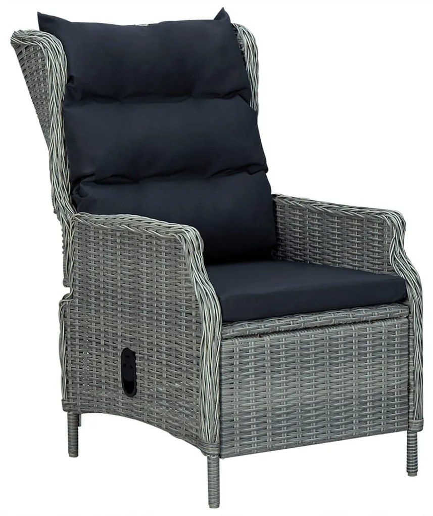 vidaXL Σετ Τραπεζαρίας Κήπου 7 Τεμαχίων Αν. Γκρι από Συνθετικό Ρατάν