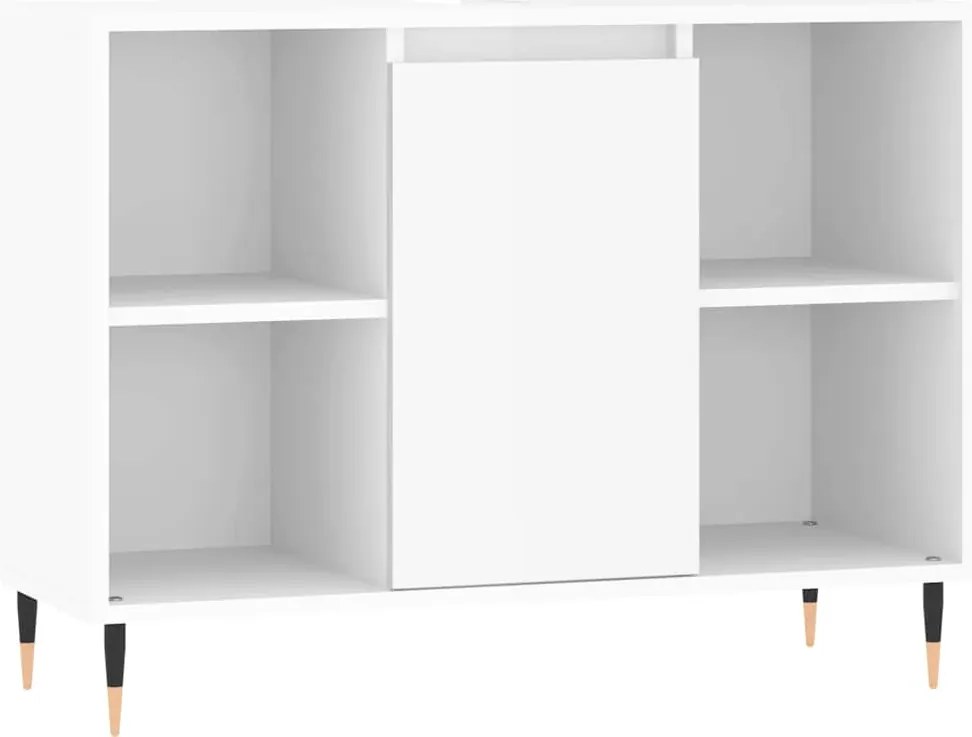 vidaXL Ντουλάπι Μπάνιου Γυαλ. Λευκό 80 x 33 x 60 εκ. από Επεξεργ. Ξύλο