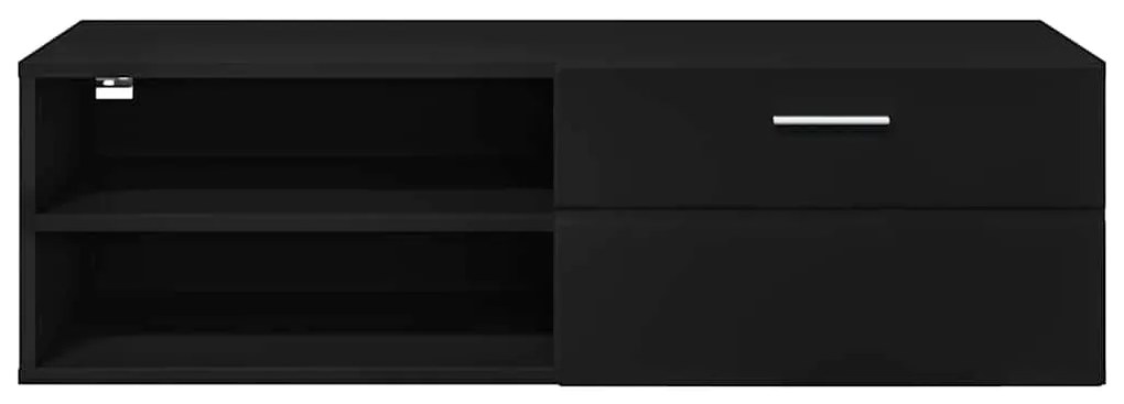 vidaXL Ντουλάπι TV με ράφι Μαύρο 100.5 x 39 x 30 εκ Επεξεργασμένο ξύλο